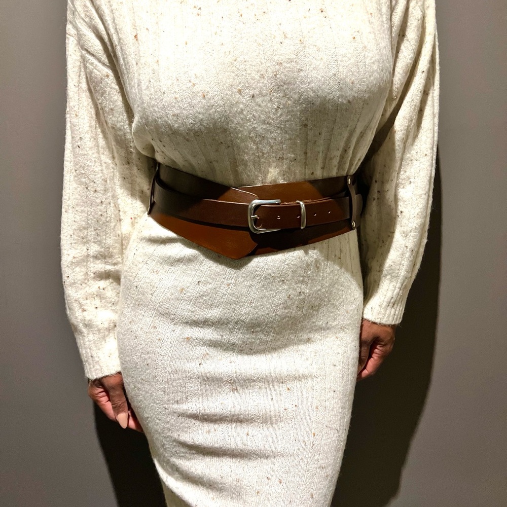 COPY - COPY - Genuine Leather Wide Equestrian Belt